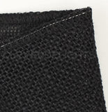 4" Black Burlap Ribbon - Wired Edges - 10 Yards