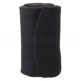 6" Black Burlap Ribbon - Wired Edges - 10 Yards