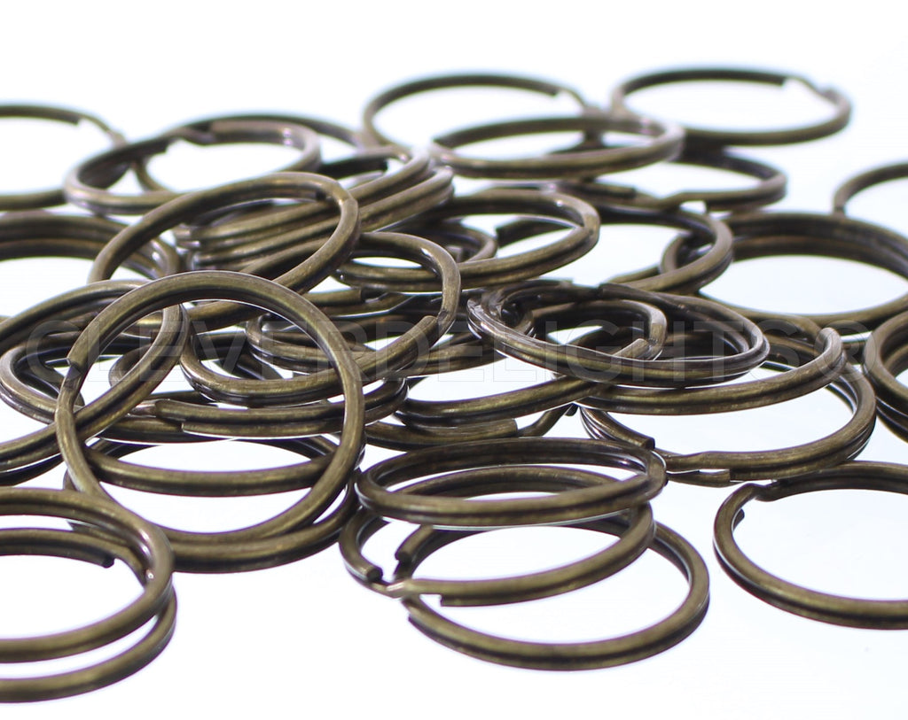 1.5" Key Fob Hardware Sets With Key Rings - Antique Bronze Color