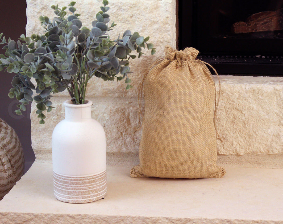Natural Burlap Bags - 8" x 12"