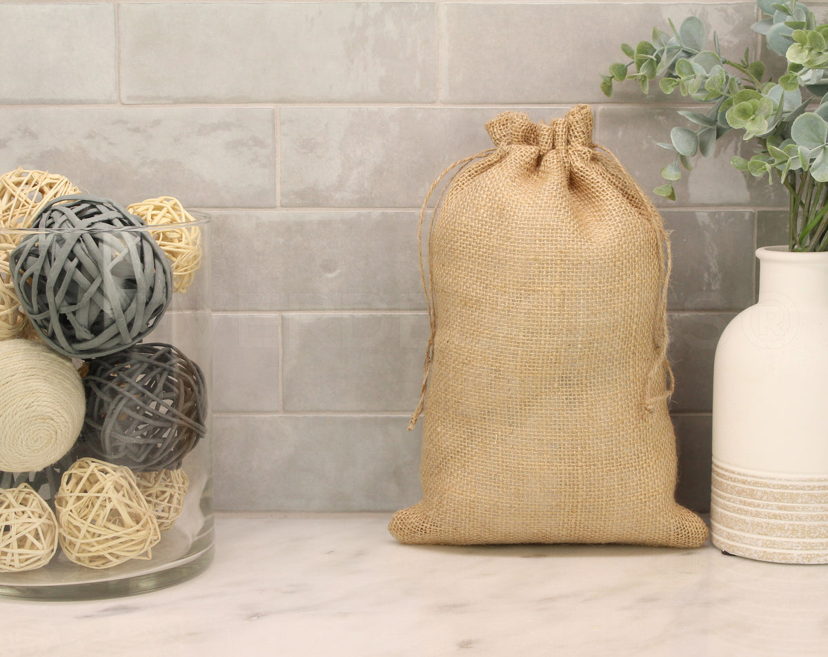 Natural Burlap Bags - 8" x 12"