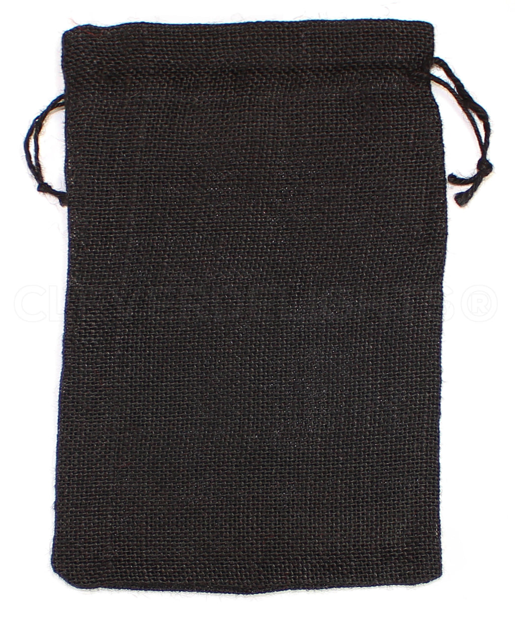 Black Burlap Bags - 8" x 12"
