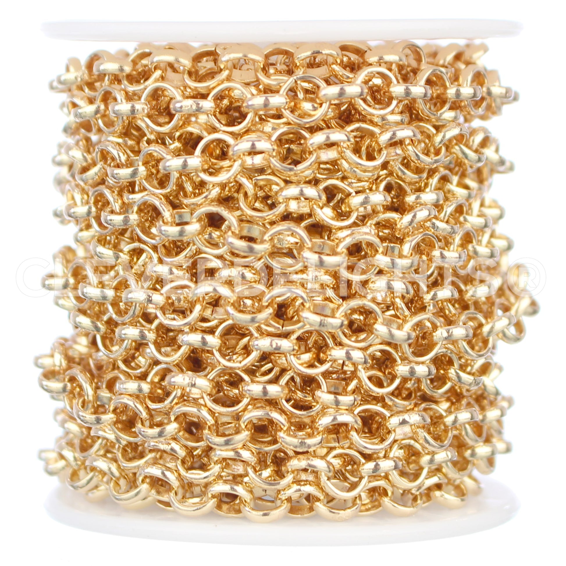 Rolo Chain - 1/4" Link - Champagne Gold Color