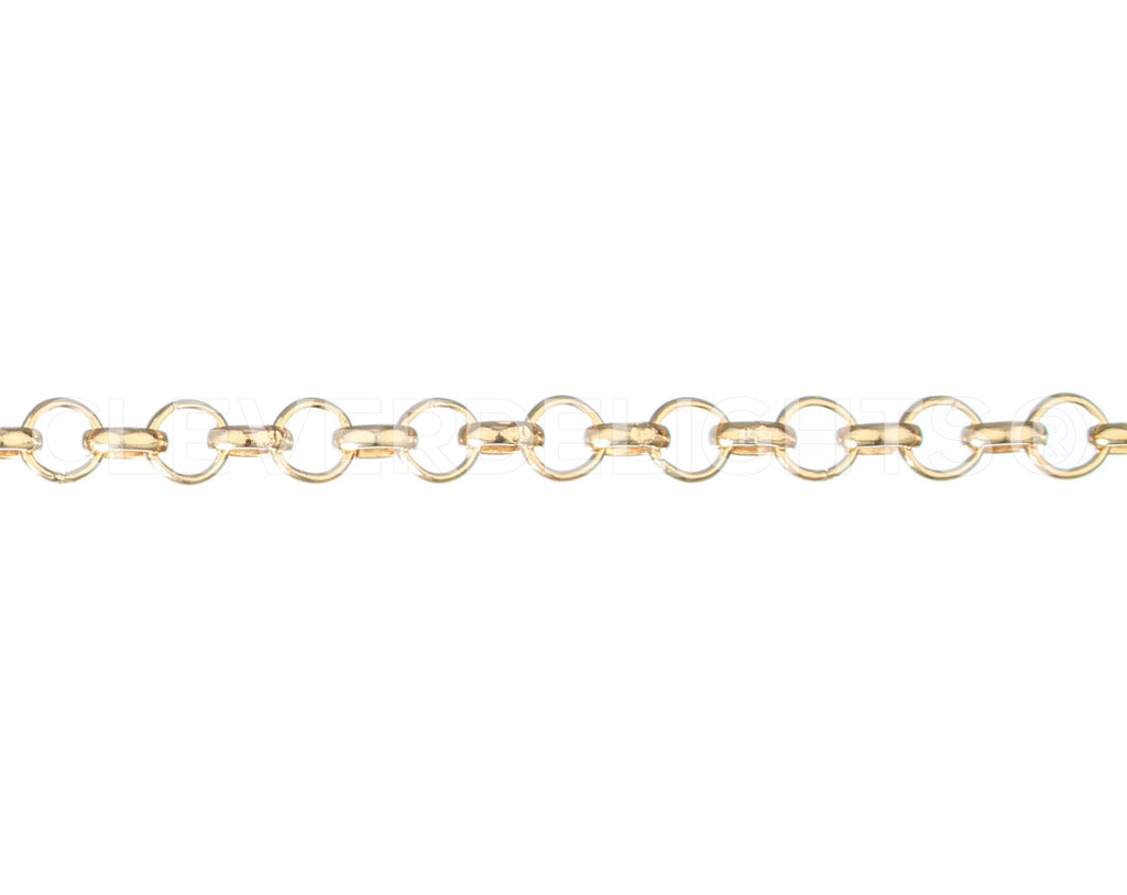 Rolo Chain - 1/4" Link - Champagne Gold Color