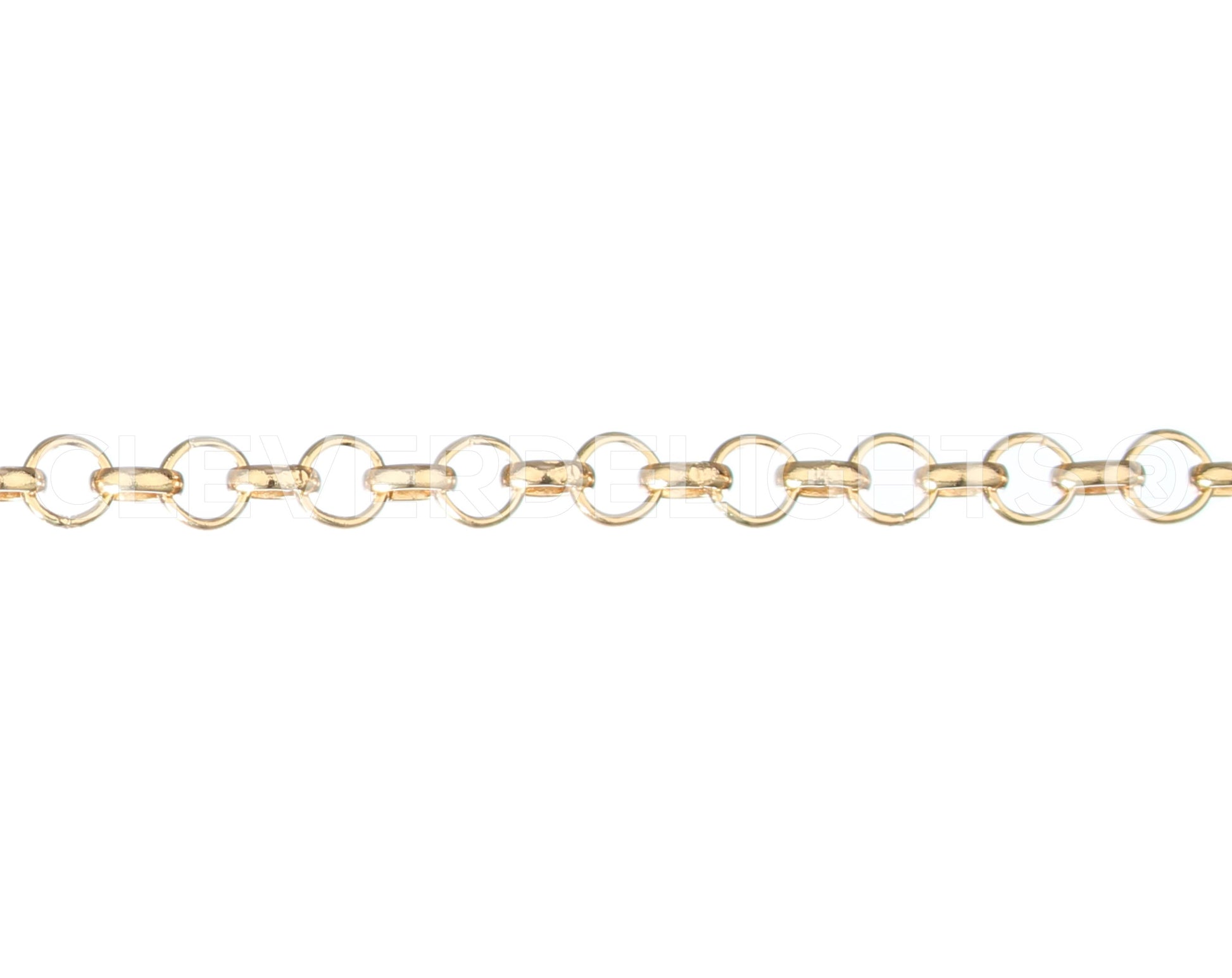 Rolo Chain - 1/4" Link - Champagne Gold Color