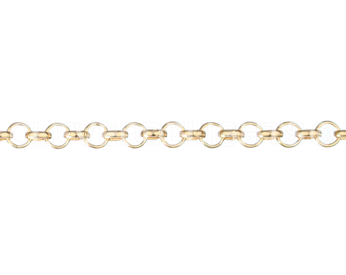 Rolo Chain - 1/4" Link - Champagne Gold Color
