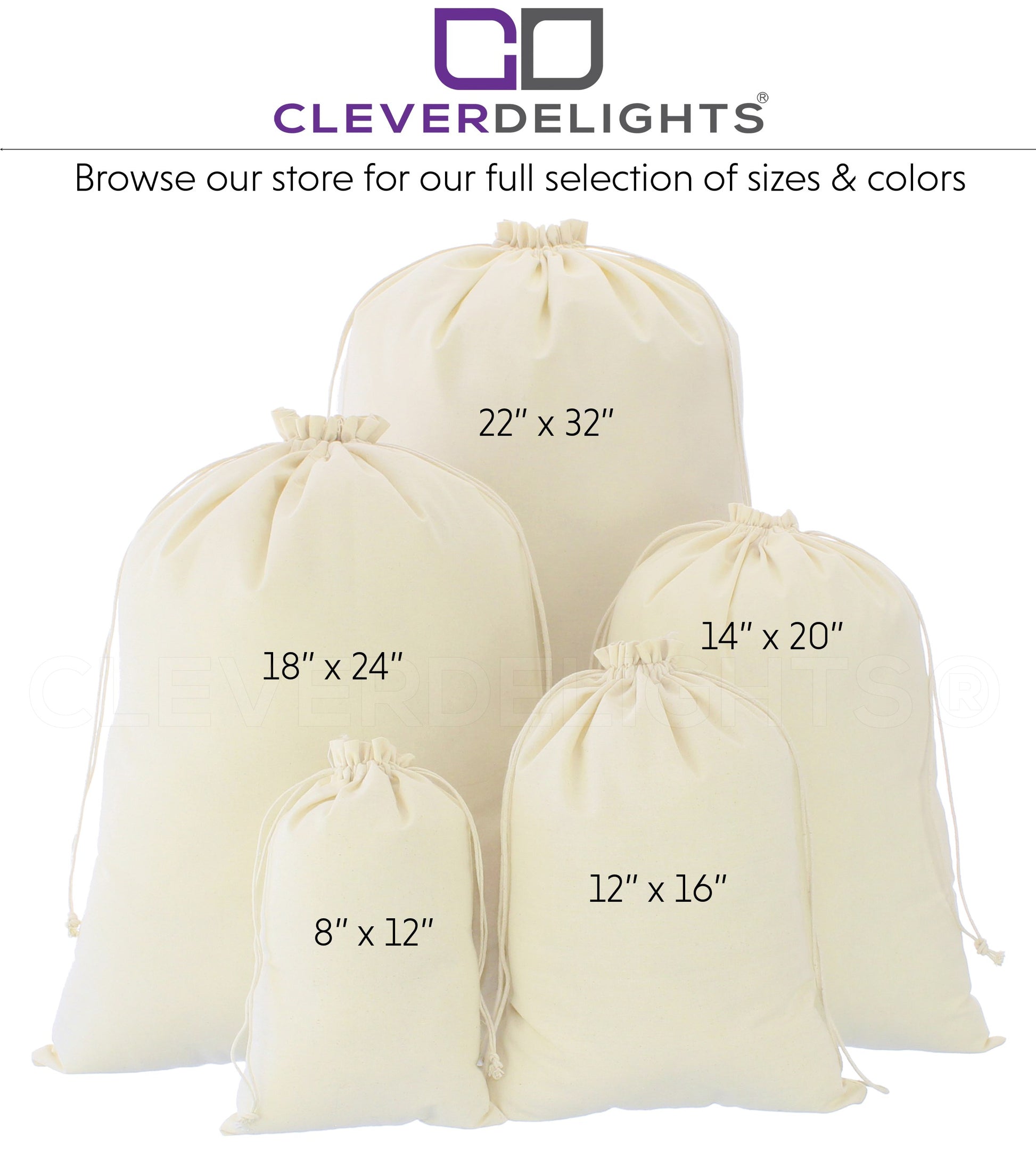 Cotton Bags - 8" x 12"