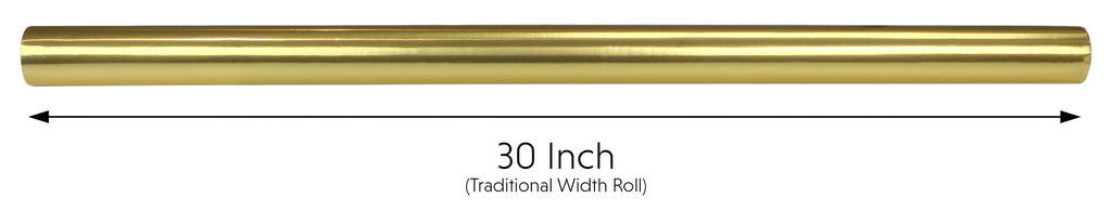 Metallic Gold Gift Wrapping Paper - 30 Inch Width