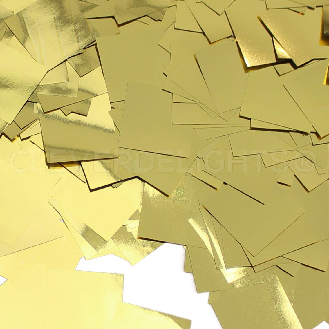 1" Square Shiny Confetti - Metallic Colors - Bulk 10oz Can