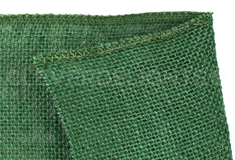 CleverDelights 4 Green Burlap Ribbon - Finished Edge - 10 Yards