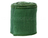 4" Green Burlap Ribbon - Wired Edges - 10 Yards