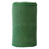 6" Green Burlap Ribbon - Wired Edges - 10 Yards