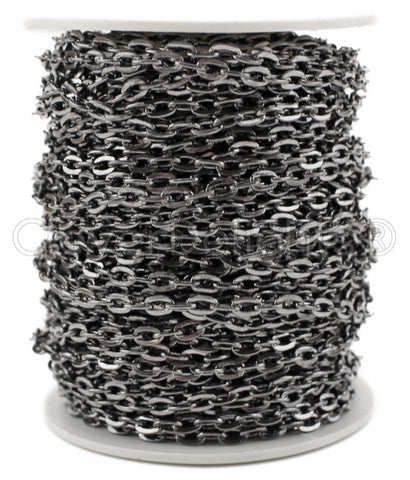 Cable Chain - 4x6mm Link - Gunmetal Color