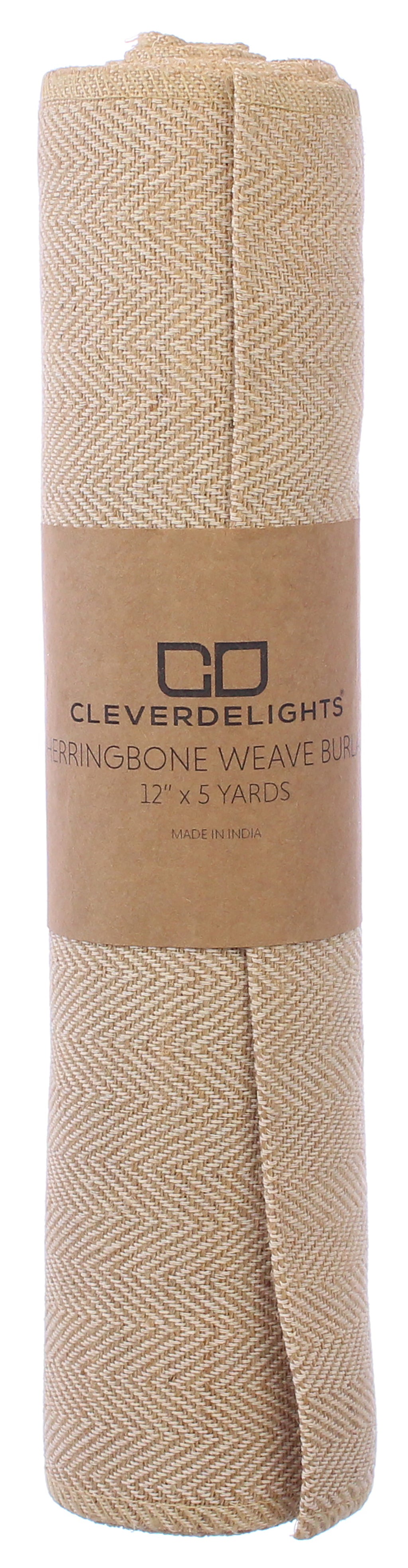 12" Herringbone Weave Burlap Roll - 5 Yards