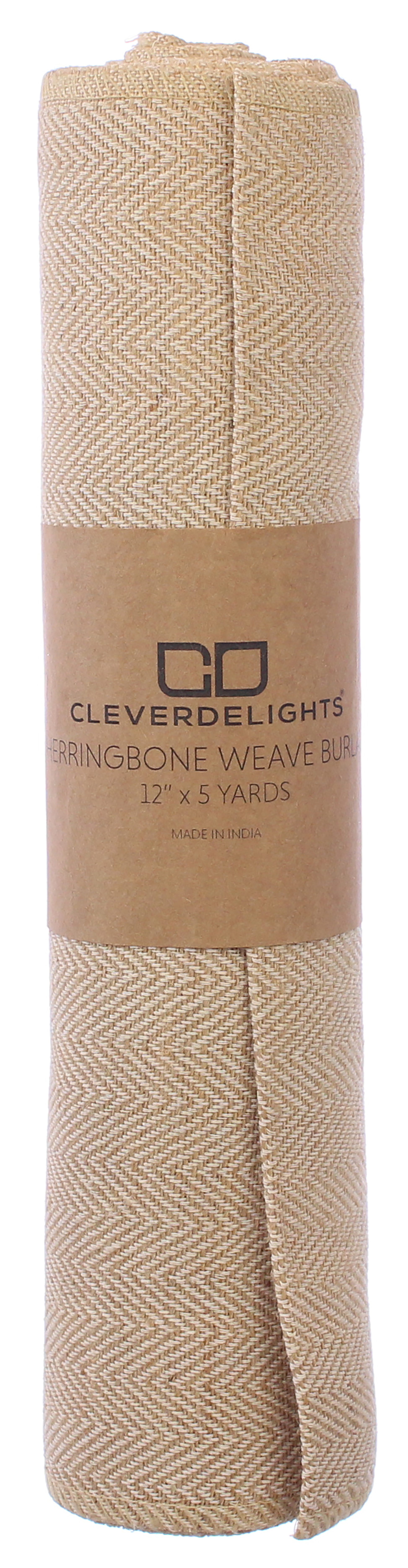 12" Herringbone Weave Burlap Roll - 5 Yards