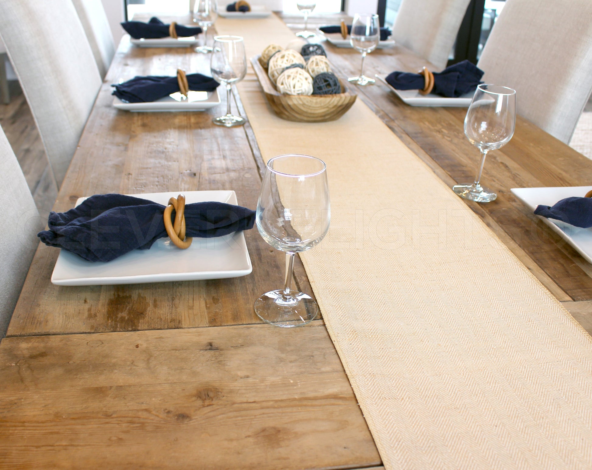12" Herringbone Weave Burlap Roll - 5 Yards