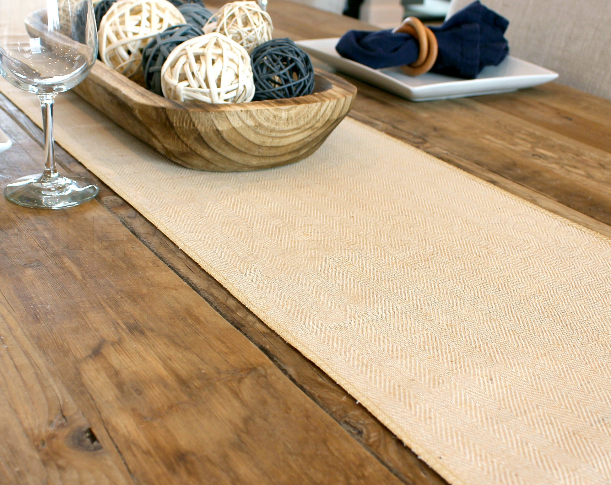 12" Herringbone Weave Burlap Roll - 5 Yards