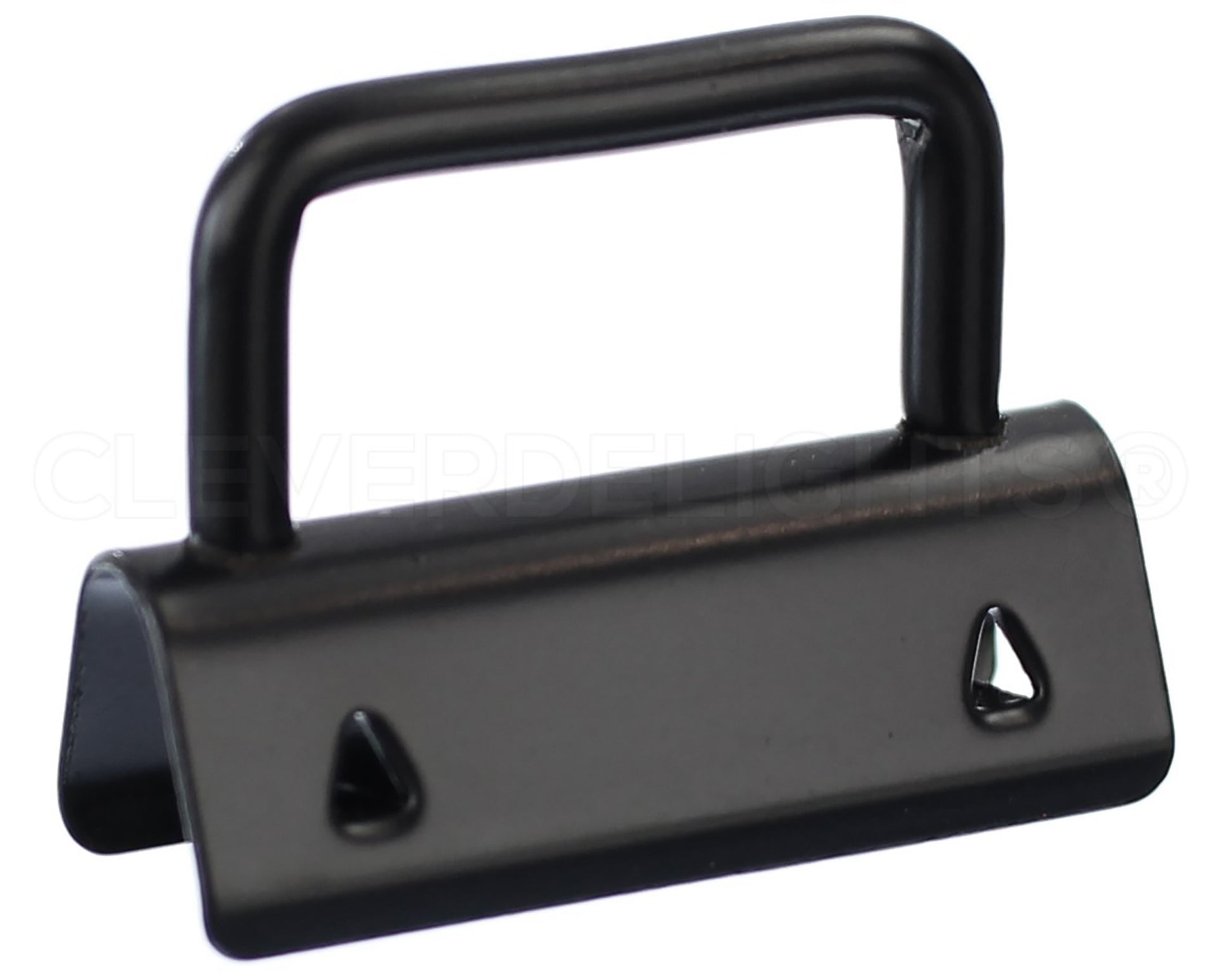 1.25" Key Fob Hardware Sets With Key Rings - Dark Black Color