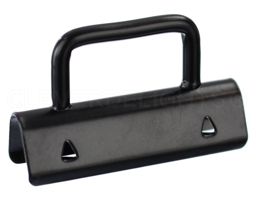 1.5" Key Fob Hardware Sets With Key Rings - Dark Black Color