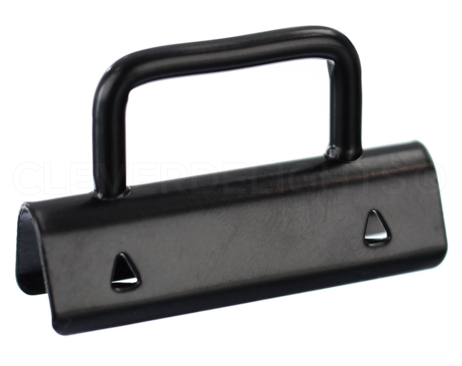 1.5" Key Fob Hardware Sets With Key Rings - Dark Black Color