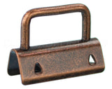 1.25" Key Fob Hardware Sets With Key Rings - Antique Copper Color