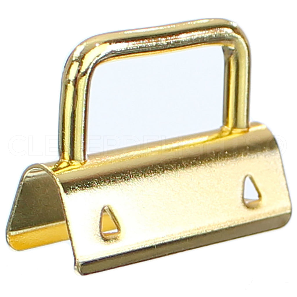 1.25" Key Fob Hardware Sets With Key Rings - Gold Color