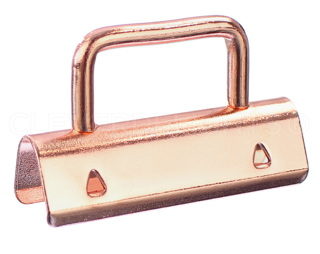 1.5" Key Fob Hardware Sets With Key Rings - Rose Gold Color