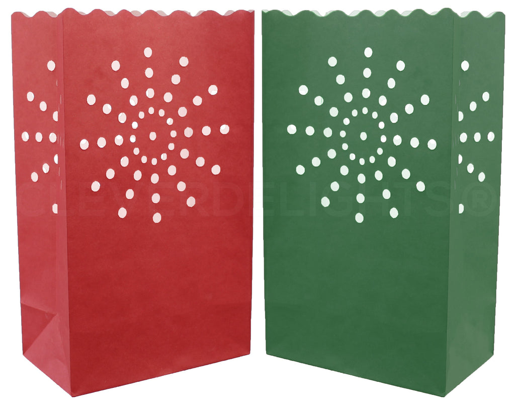 Luminary Bags - Sunburst - Red & Green