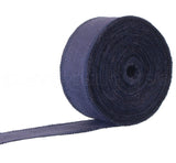 2.5" Navy Burlap Ribbon - Wired Edges - 25 Yards