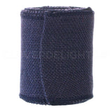 4" Navy Burlap Ribbon - Wired Edges - 10 Yards