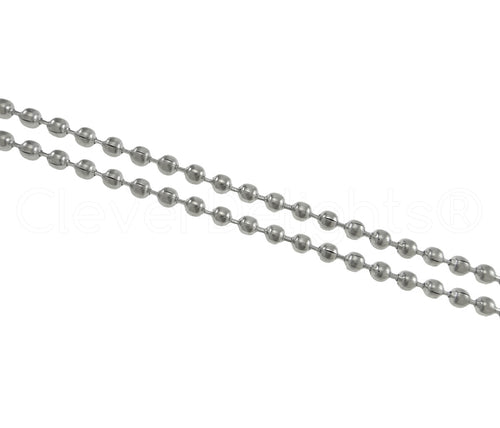 2.0mm Ball Chain - Platinum Silver Color