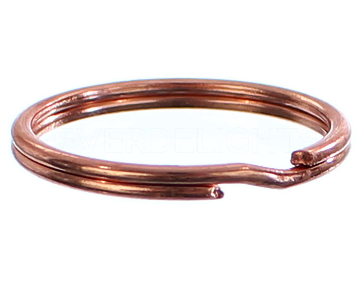 1" Key Fob Hardware Sets With Key Rings - Rose Gold Color