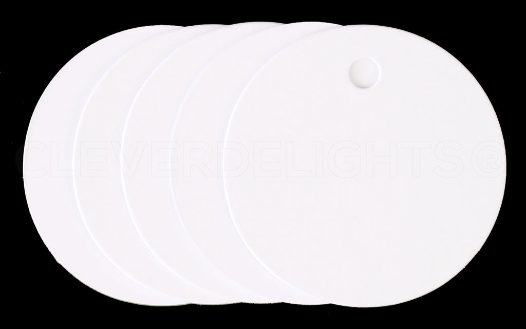 Gift Tags - 1.5" Round - White