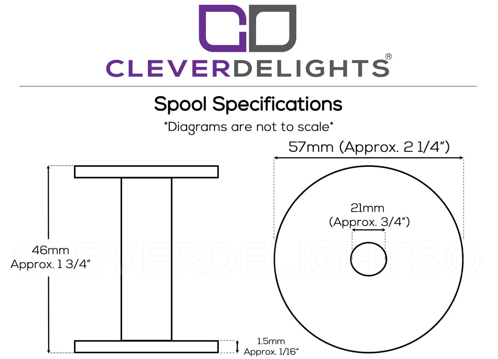 Plastic Spools - 1 3/4" - White