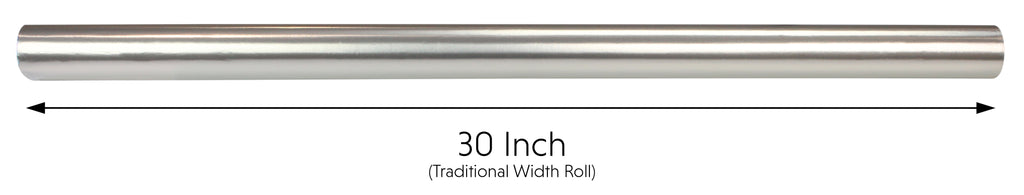Metallic Silver Gift Wrapping Paper - 30 Inch Width