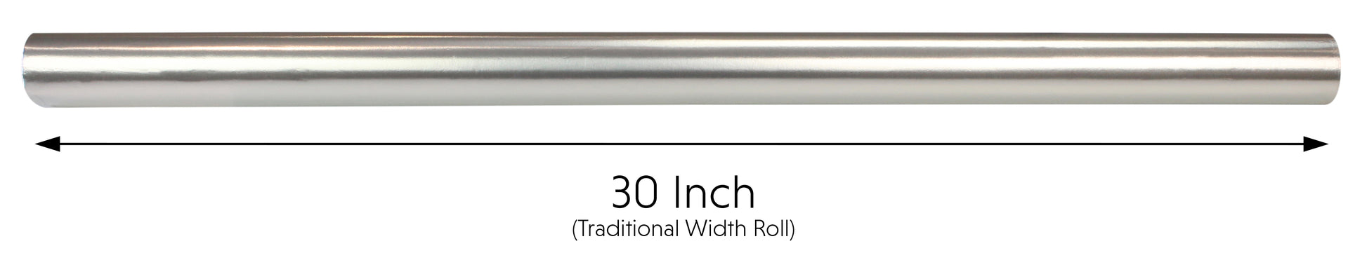 Metallic Silver Gift Wrapping Paper - 30 Inch Width