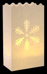Luminary Bags - Snowflake - White