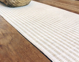 14" Natural/Ivory Stripe Burlap Roll - 5 Yards