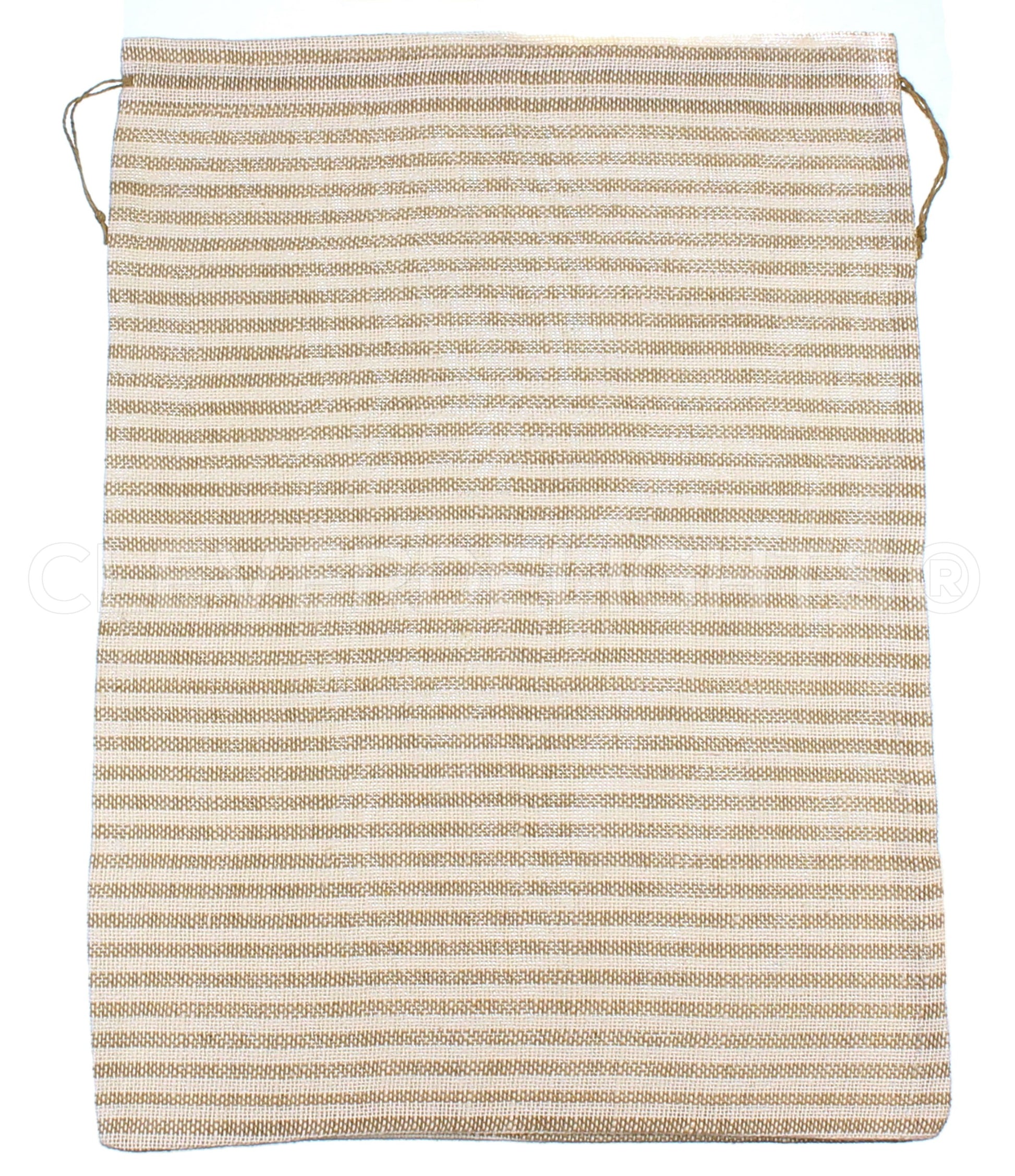 Natural/Ivory Stripe Burlap Bags - 18" x 24"