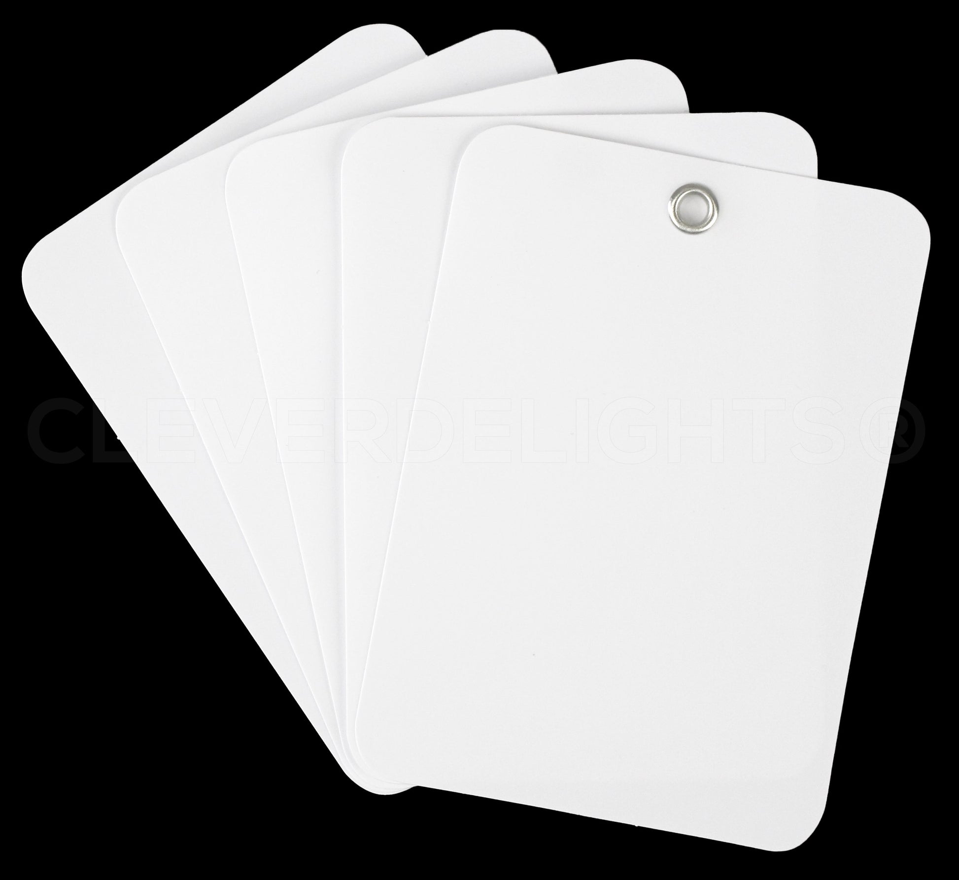 White Plastic Tags - 3.5" x 2.5"