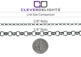 Rolo Chain - 1/4" Link - Antique Bronze Color