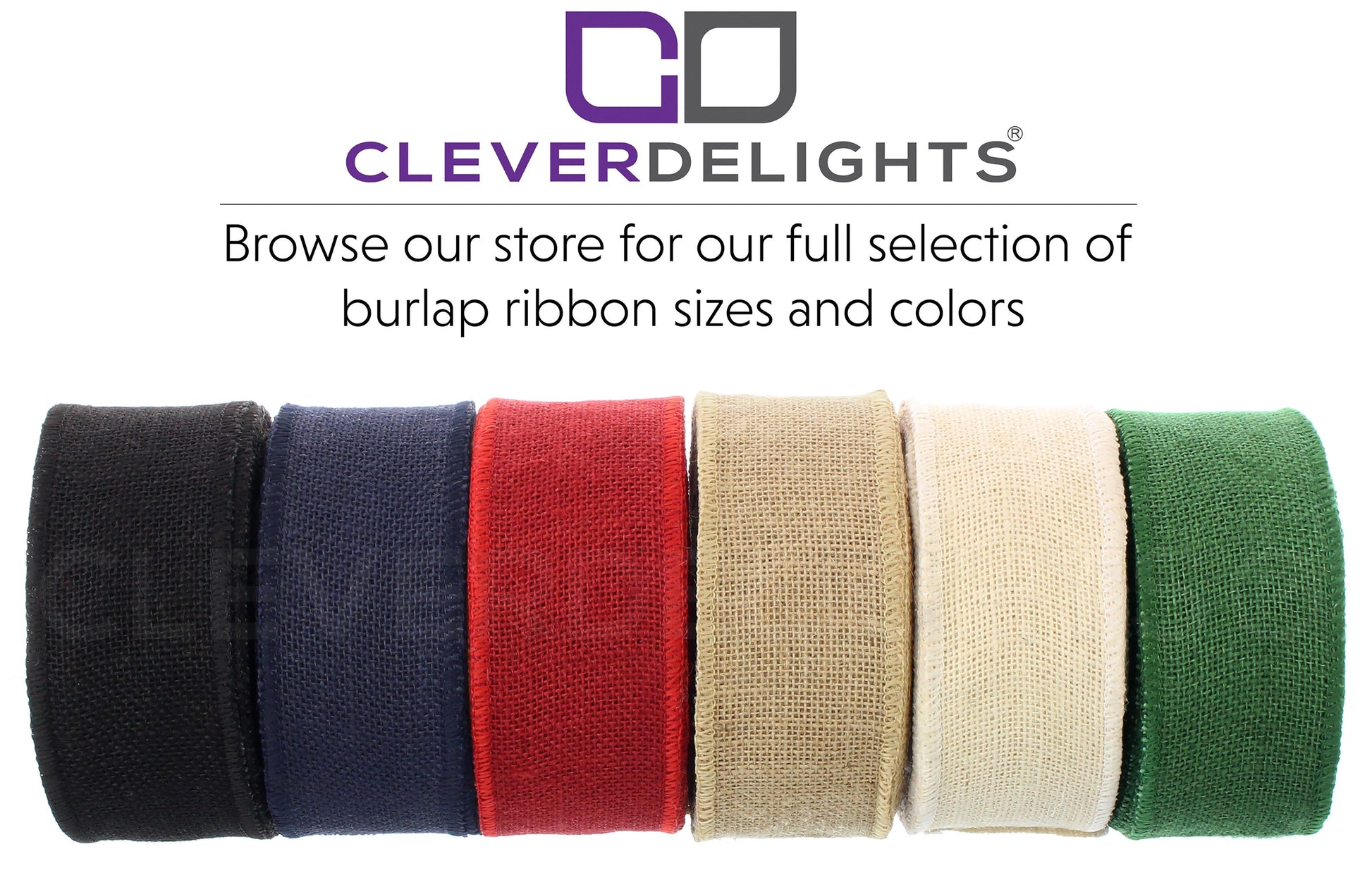 2.5" Green Burlap Ribbon - Wired Edges - 25 Yards