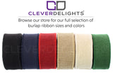 2.5" Red Burlap Ribbon - Wired Edges - 25 Yards