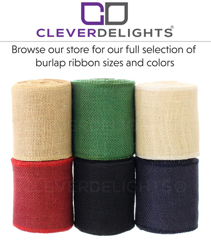  CleverDelights 6 Premium Burlap Roll - 10 Yards - No