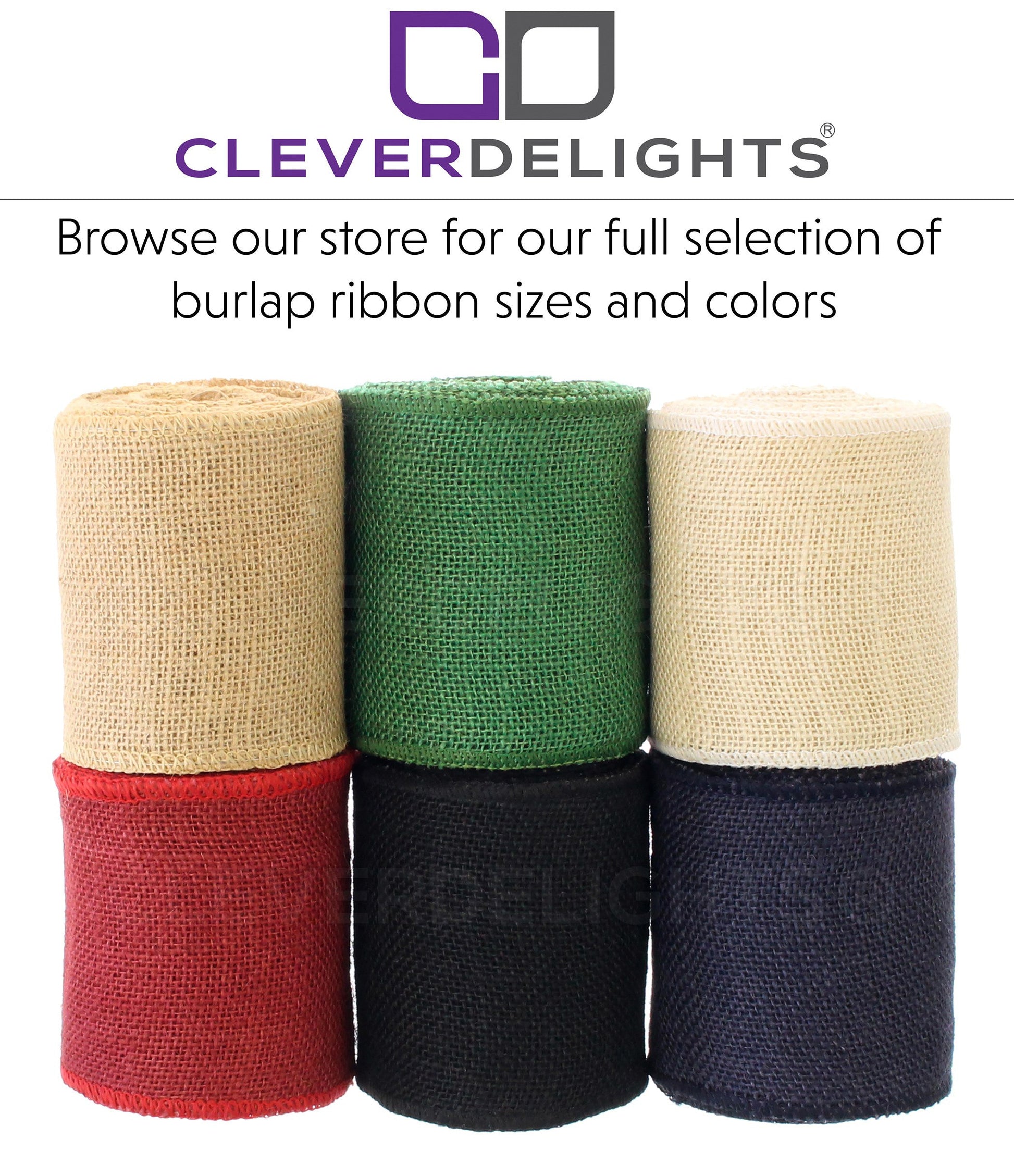 4" Black Burlap Ribbon - Wired Edges - 10 Yards