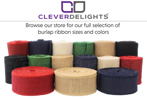 Natural Raw Jute Burlap Ribbon 6 Inch Crafting Roll Red Trim 3.75 Inches  Wide