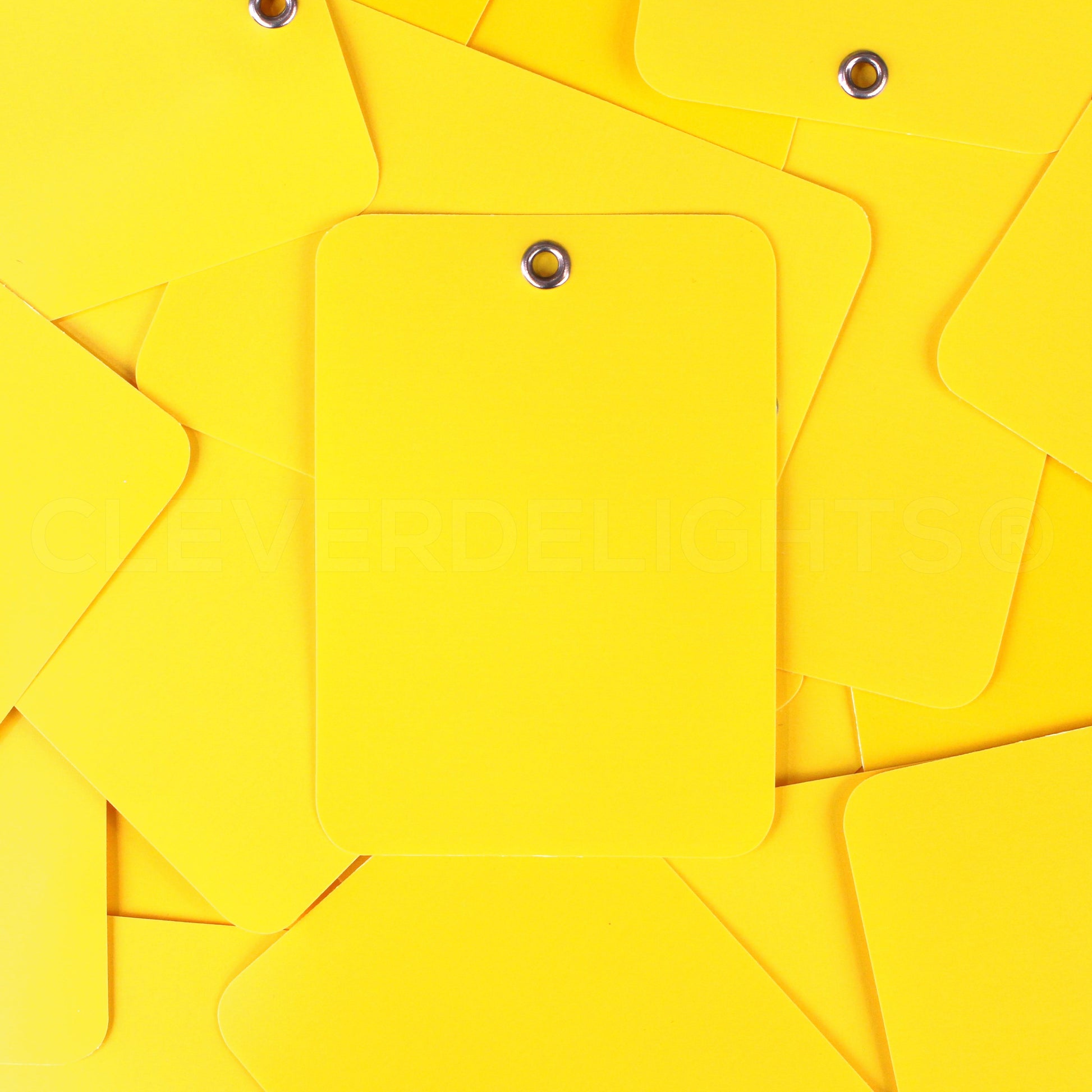 Yellow Plastic Tags - 3.5" x 2.5"