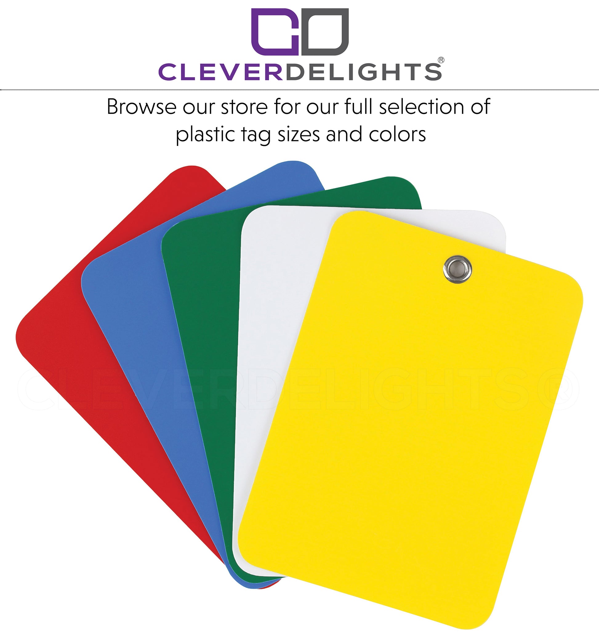 Blue Plastic Tags - 3.5" x 2.5"