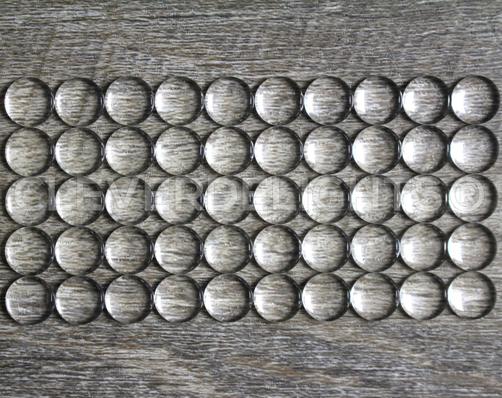 10mm (13/32") Round Glass Cabochons