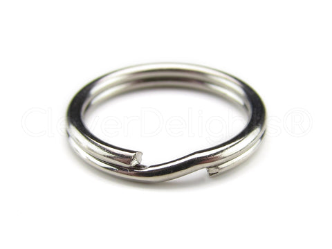 Split Key Rings - Silver Color - 9/16" to 2"
